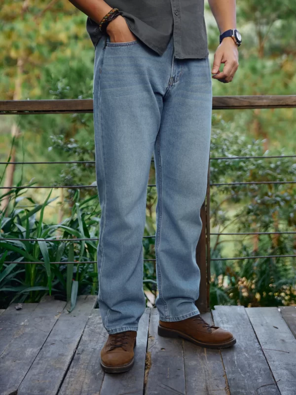 Quần Jeans Nam Dáng Suông Co Giãn QJ2503 | The Rustico