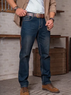 Quần Jeans Dáng Regular Xanh Nhạt